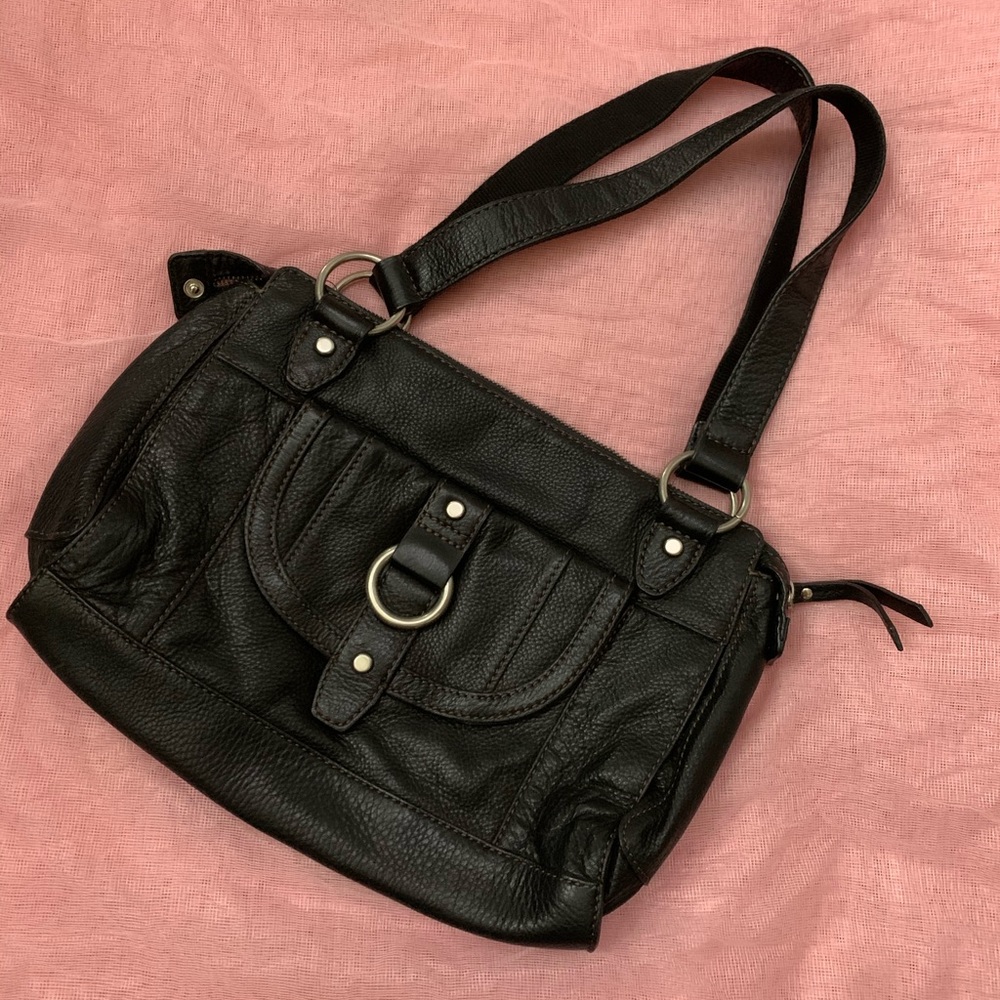 Fossil Black Leather Shoulder Bag